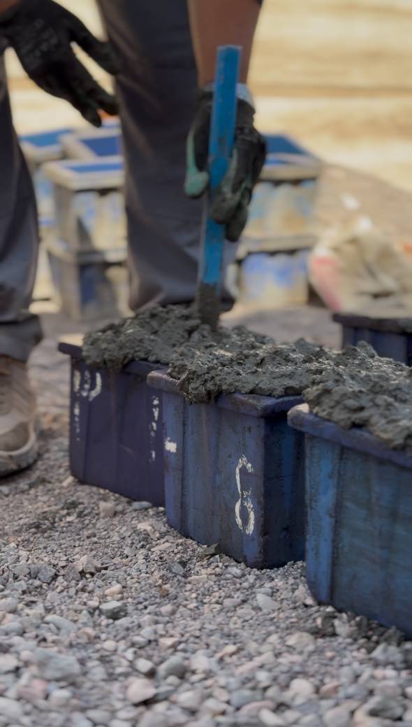 تعیین وزن مخصوص بتن تازه